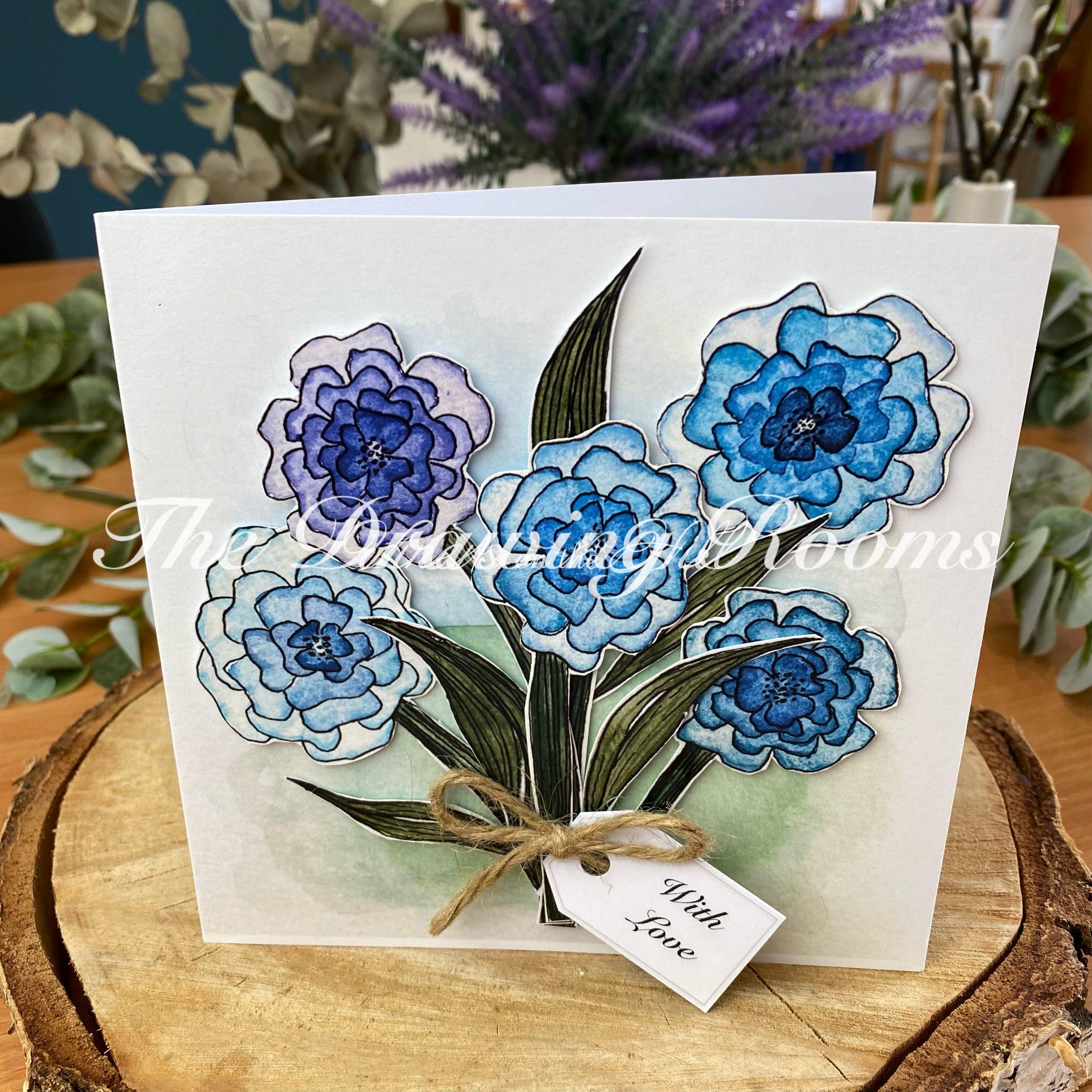 Blue Flowers Card