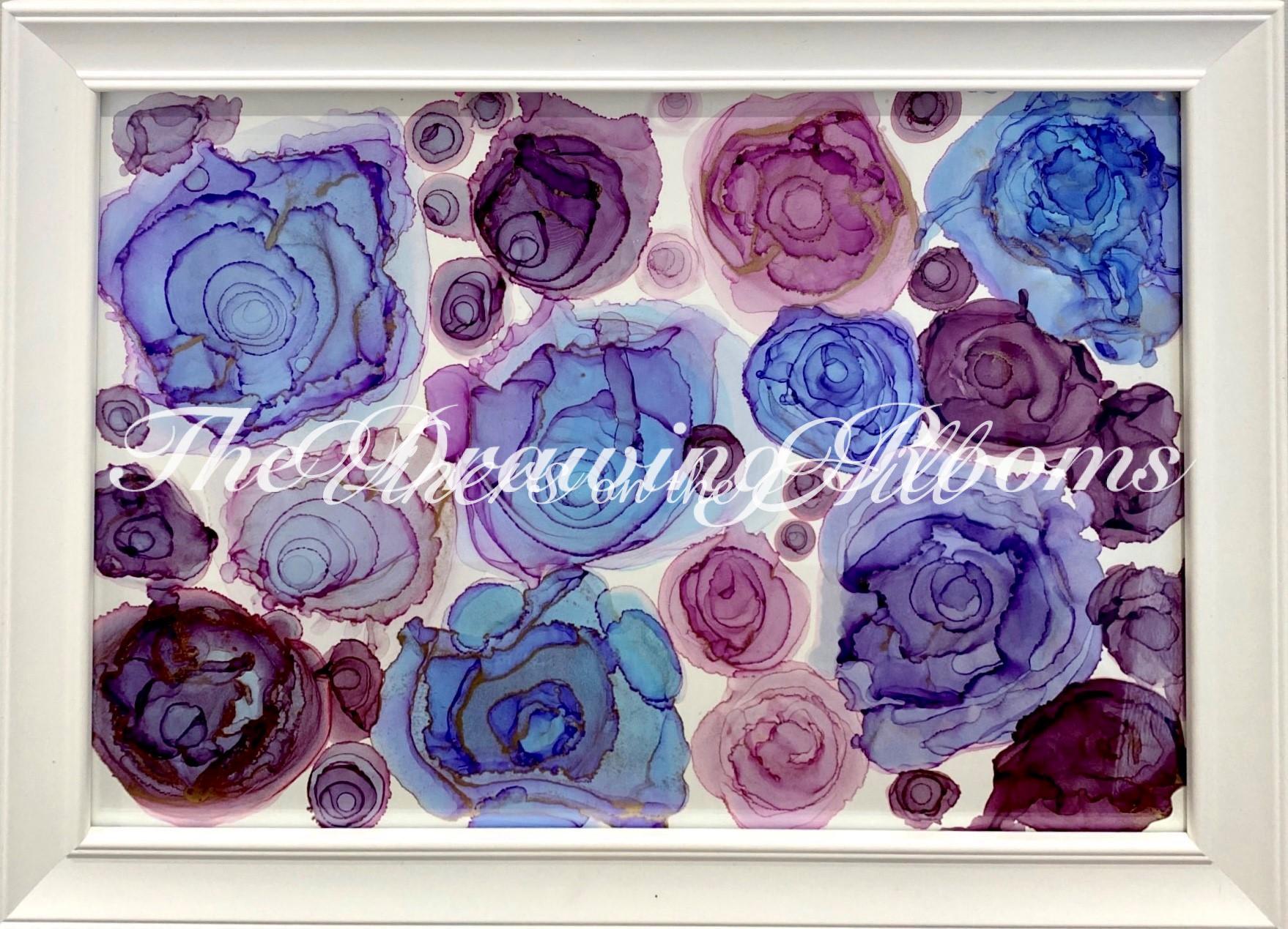 Original Artwork - Golden Blush Roses