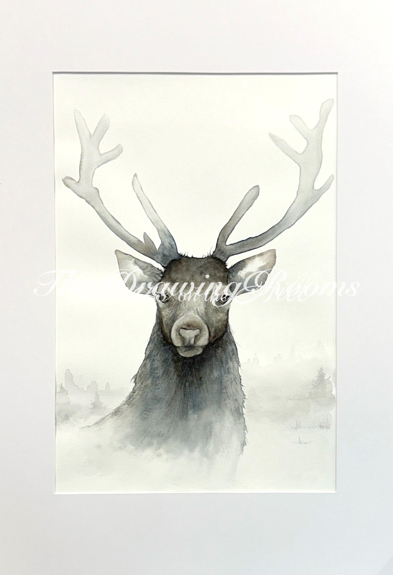 Original Artwork - Winter Stag