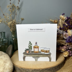 Whiskey Celebration Table Card