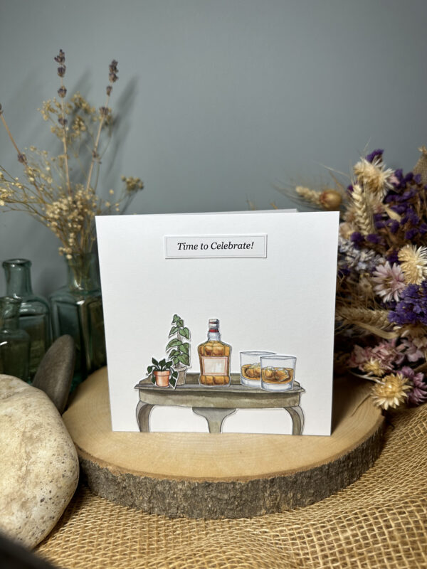 Whiskey Celebration Table Card