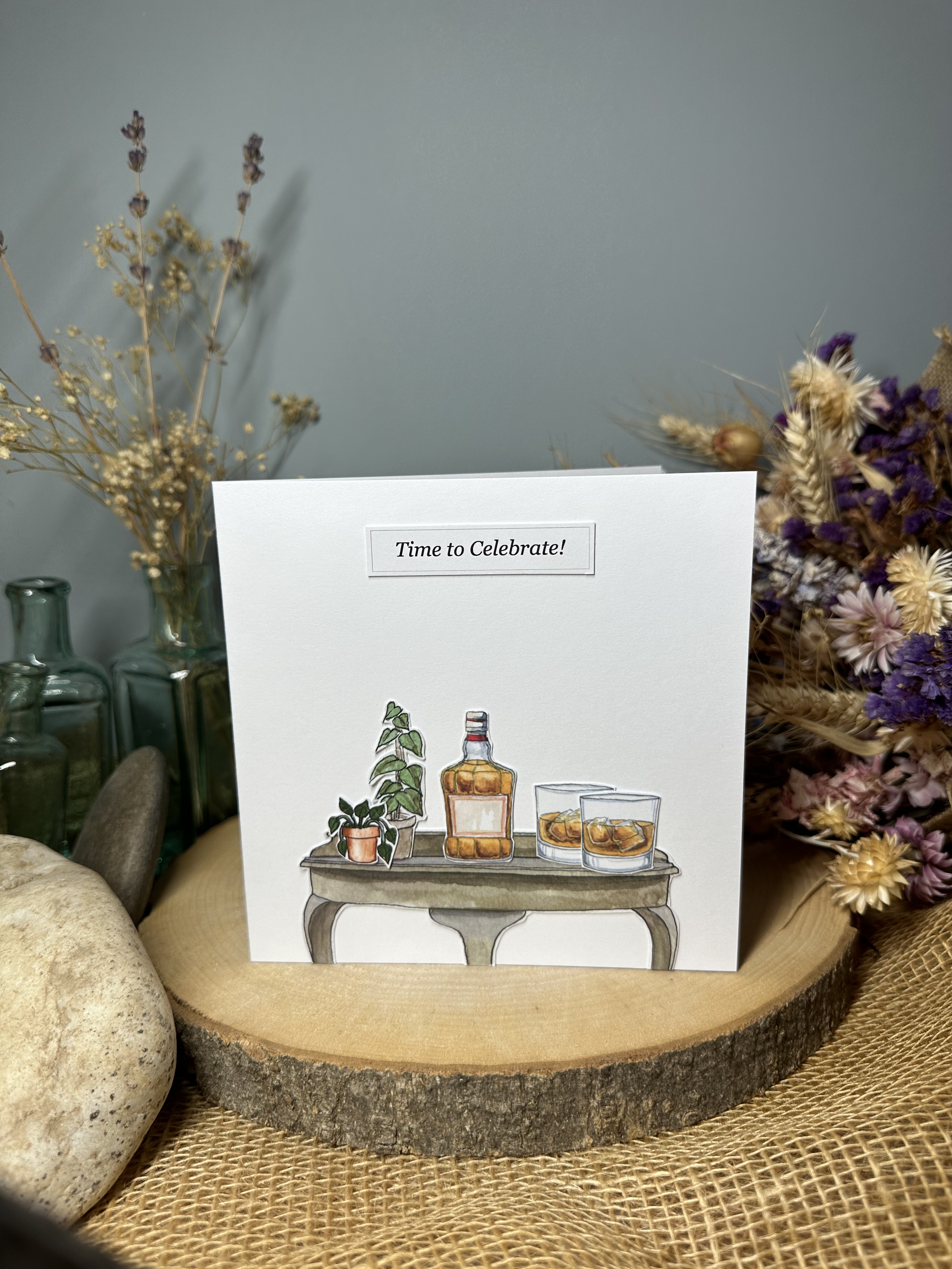 Whiskey Celebration Table Card