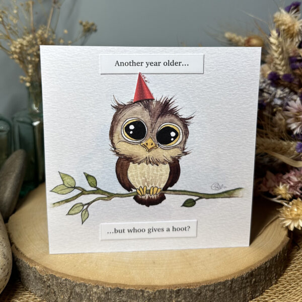Whoo Gives A Hoot Birthday Card