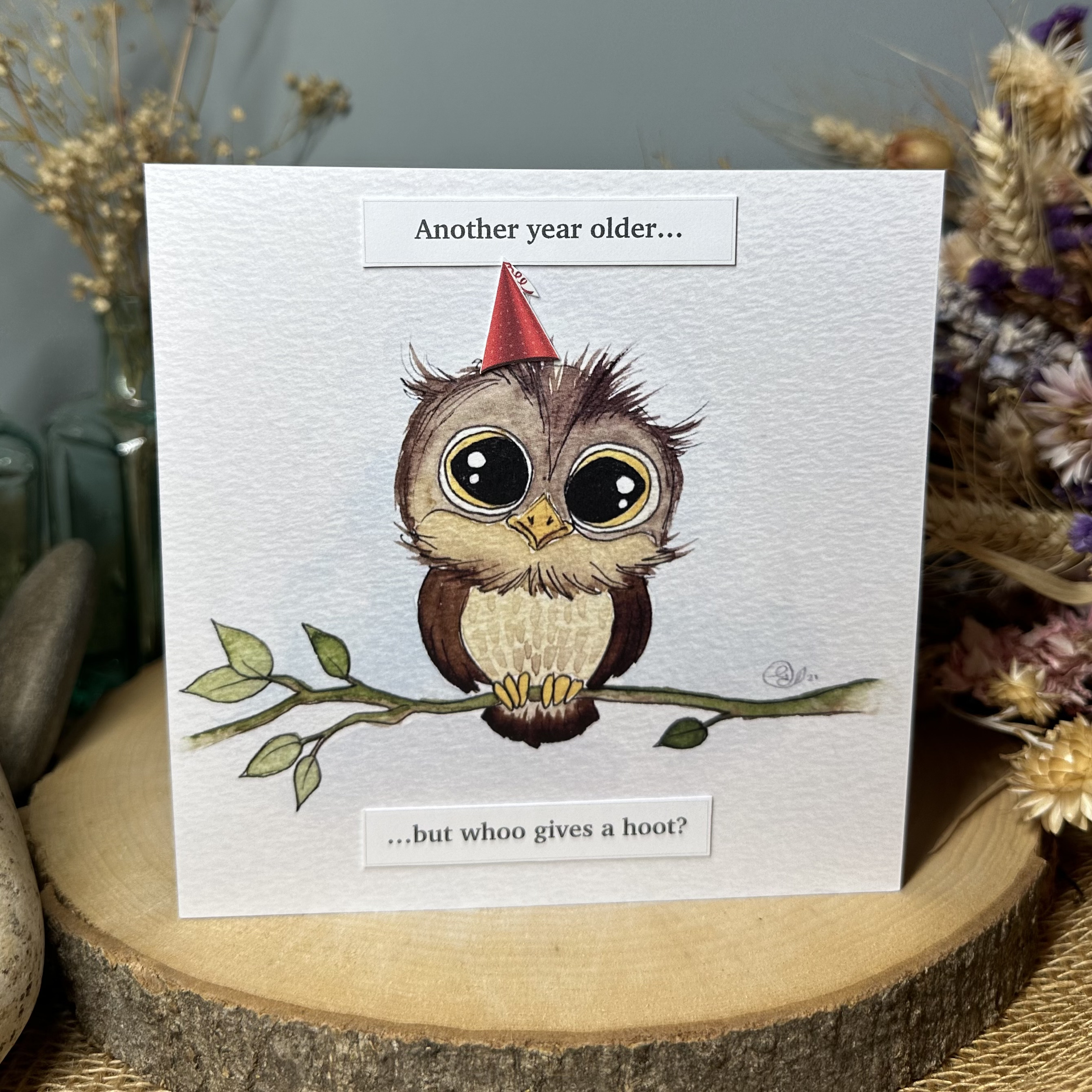 Whoo Gives A Hoot Birthday Card