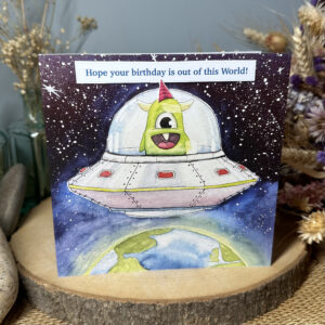 Birthday Alien card