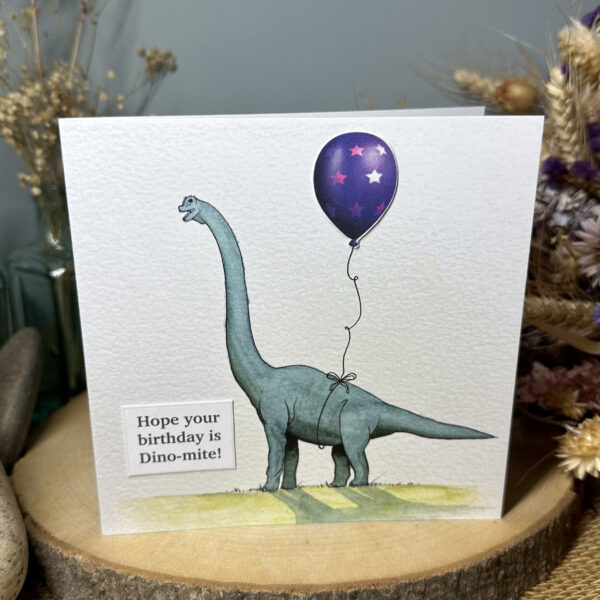 Dino-mite Diplodocus Birthday Card