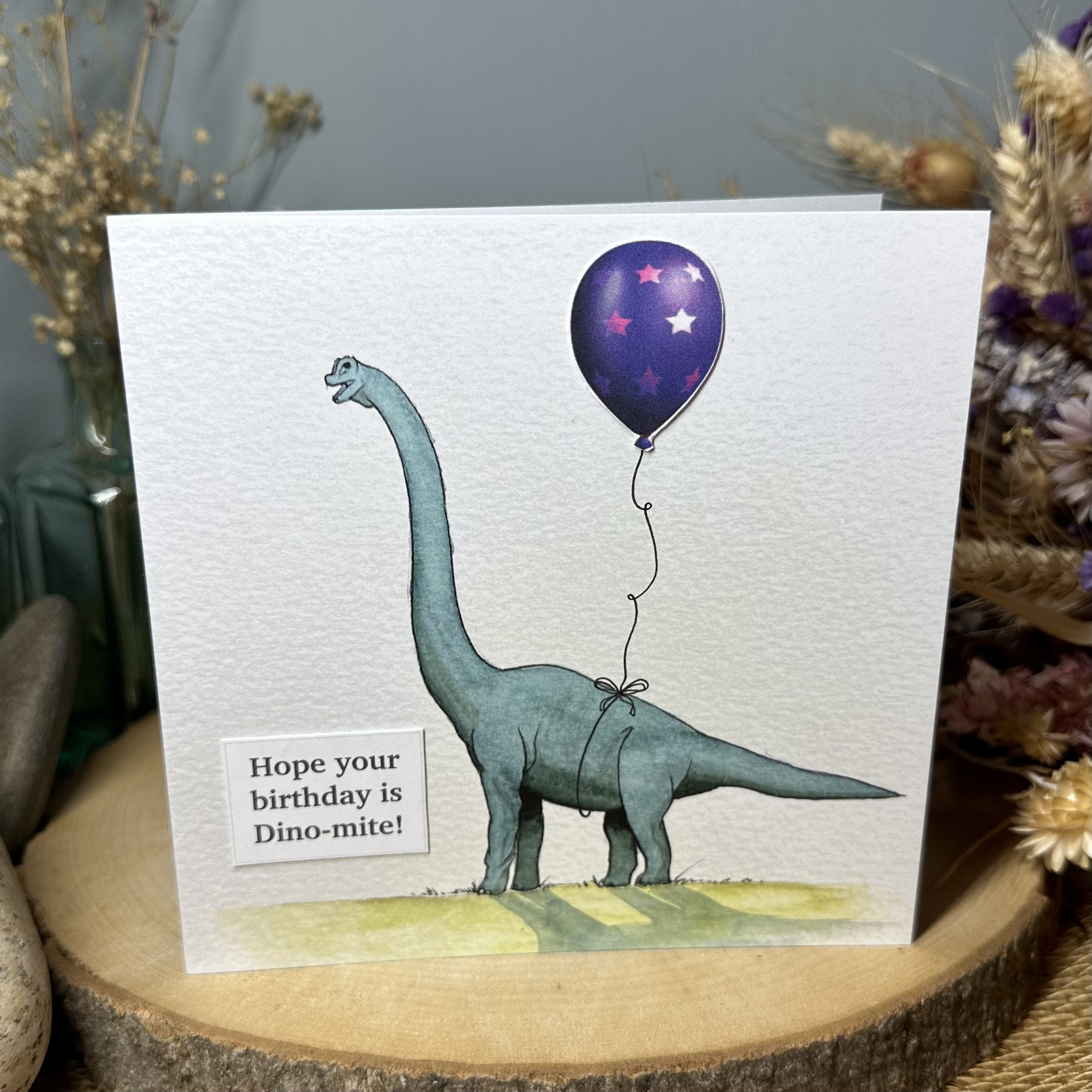 Dino-mite Diplodocus Birthday Card