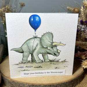 Tricera-tops Birthday Card