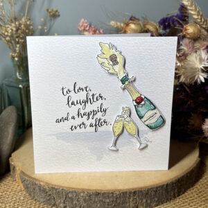 Love Laughter Champagne Card