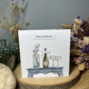 Fancy Champagne Celebration Table Card