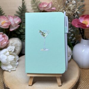 A6 Lined Notebook Cocktail on Aqua