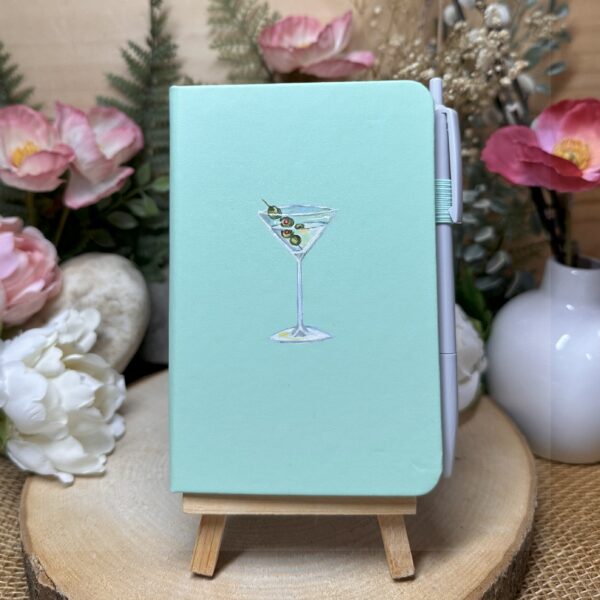 A6 Lined Notebook Cocktail on Aqua